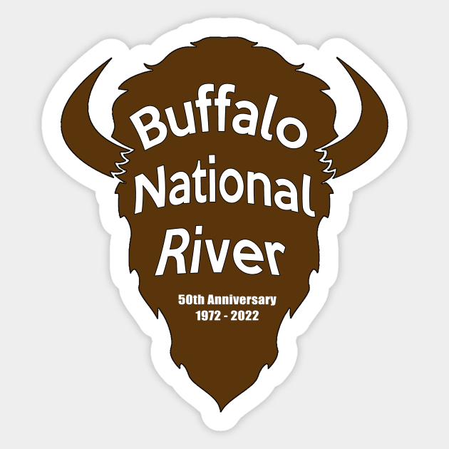 The Buffalo National River 50th Anniversary Sticker by Arkansas Shop